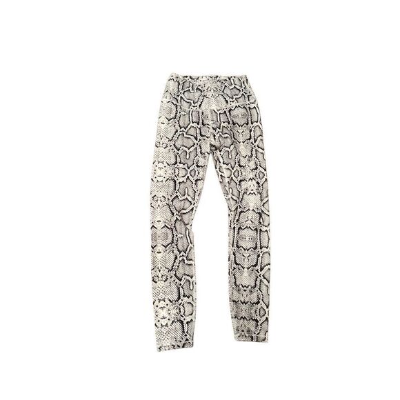 Varley cream black snake print High Rise Leggings Size Small - Picture 1 of 9